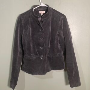 LOFT Velvet Blazer Grey size‎ 4 business casual